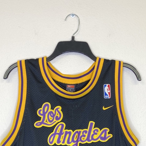Nike Team Los Angeles Lakers Shaq O'Neal #34 Black Road Away Jersey XL + 2" RARE - Picture 2 of 13